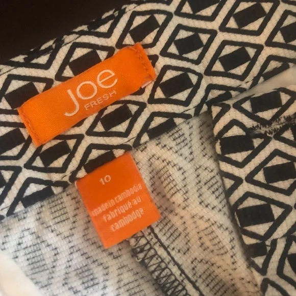 Joe Fresh black and white shorts Sz 10 - Picture 3 of 8
